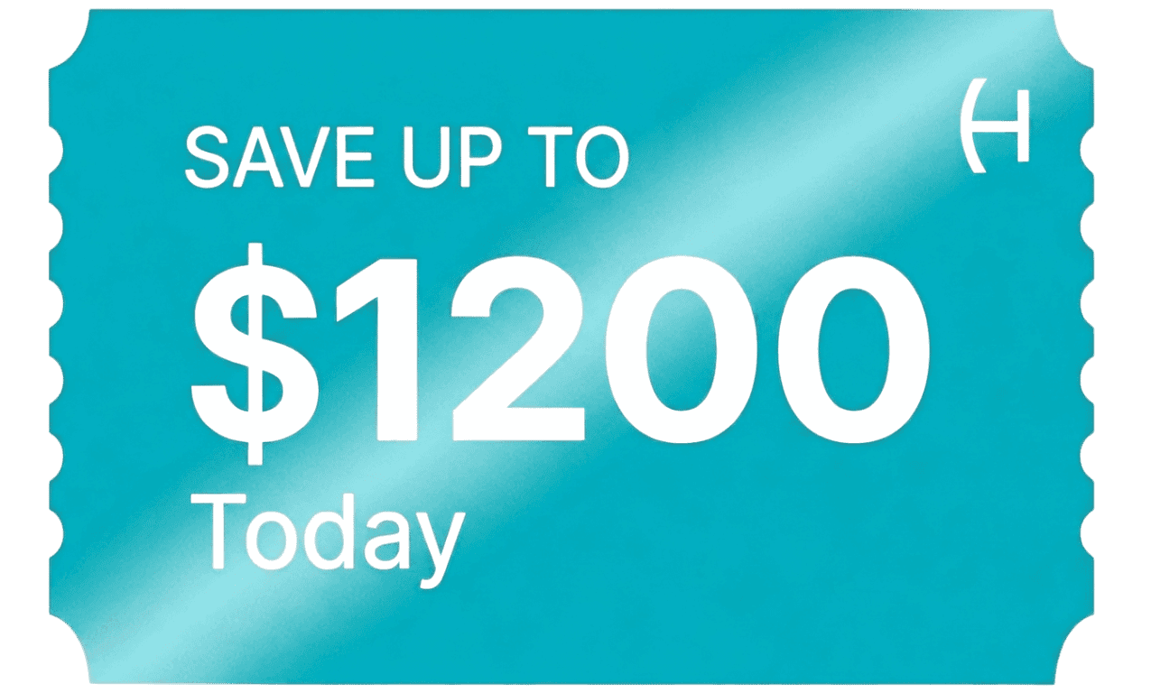 Save up to $1200 today
